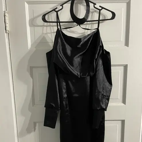 Abyss By Abby NWT little black satin dress