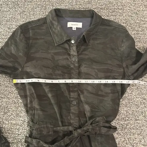 Level99 Marlow Camo Flight Jumpsuit Sz M Black Size M