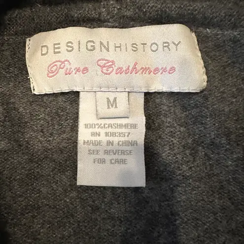 Design History deep v neck faux wrap 100% cashmere sweater