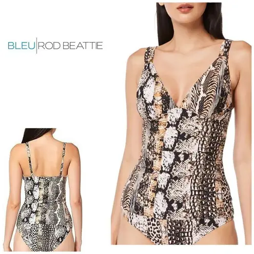 Bleu Rod Beattie New. animal print tankini top. Size 8. Retails $91. - Image 2