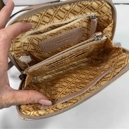 Tignanello BELLA Rose Gold Leather Crossbody Bag EUC Belt Bag Convertible purse Pink