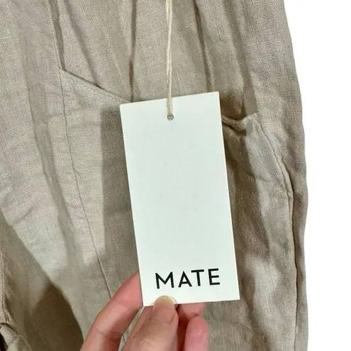 Mate the Label NEW NWT Willow 100% Linen High Waisted Pant in Natural