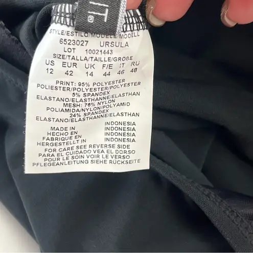 MiracleSuit Illusionist Ursula Tankini Top Womens Size 12 Black *FLAWED TOP ONLY