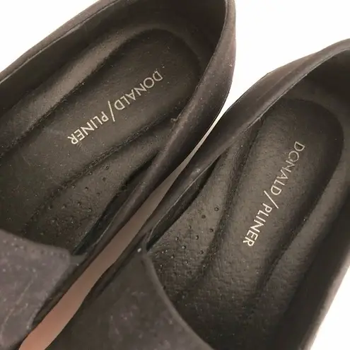 DONALD J PLINER Black Meg Slip On Shoes Fabric Rubber Size 10L