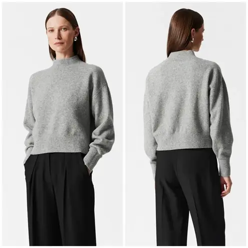 & Other Stories & OTHER STORIES Mock Neck Sweater In Grey Melange