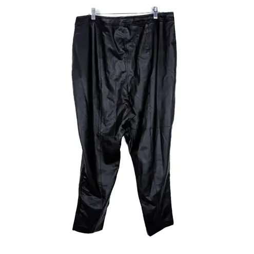 City Chic NWT Faux Leather Weekender Pant Ankle Black Plus Size 18 NEW