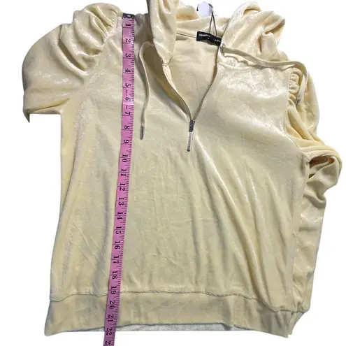 Generation Love Primrose Hoodie Small Butter Yellow Velvet NWT Women's Pullover