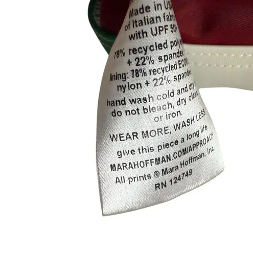 Mara Hoffman Astrid Multicolor UPF 50 Triangle Bikini Swimsuit Top Size Medium