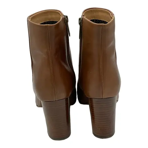 Aquatalia Florita Leather Ankle Boots - Brown - 8.5