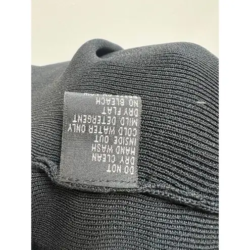 Berek2 Embellished Bead Fitted Knit Sweater Tank Top Medium Black