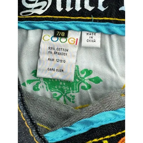 COOGI Bermuda Jeans Women's Juniors Embellished Colorful Mid Rise Size 7/8 31"
