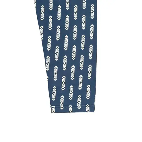 Matilda Jane Leggings Size Small Blue White Geometric Pattern Stretch 28X23