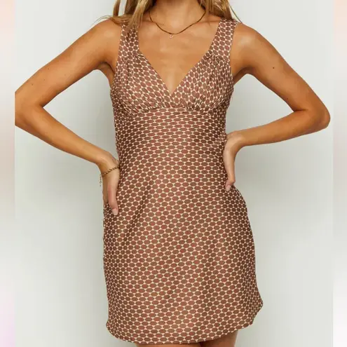 Beginning Boutique  Daphne Chocolate Chiffon Mini Dress in US 8
