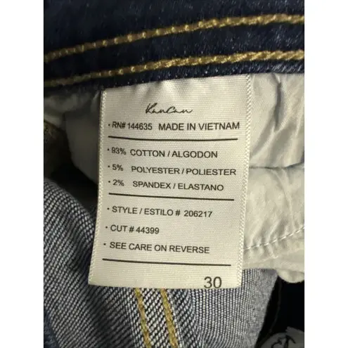 Kancan Women's Medium Wash Flare High Rise Distressed Denim Jeans Boho Size 30 Blue