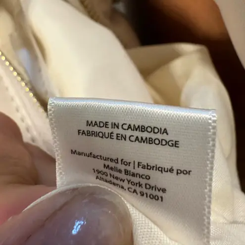 Melie Bianco NWT Alexandra Cream Vegan Top Handle Bag