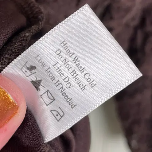 Coldwater Creek Vintage Y2K Lace Top Size Small Chocolate Brown Fairy Grunge