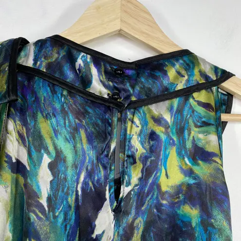 I.N. San Francisco Multi-Color Tie Shoulder Sleeveless Blouse Women's Size Small