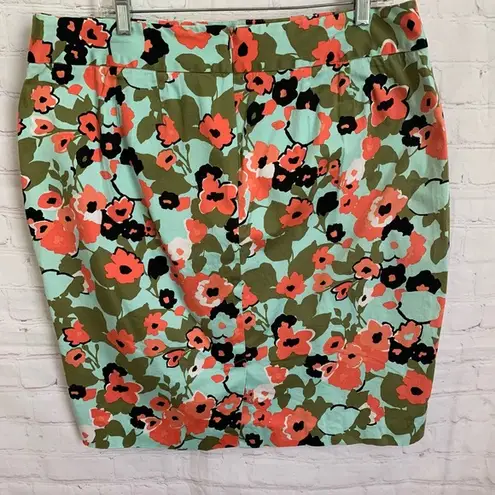 Lane Bryant  mod floral print pencil straight skirt Size 18