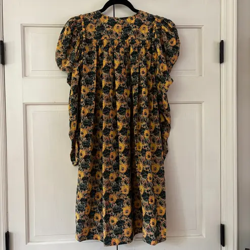 Ulla Johnson Elaine Floral Silk Mini Dress Size 0 XS Puff Sleeve Runway Wedding