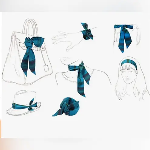 Two Thin Purse Scarves / Hair Bands / Scarves