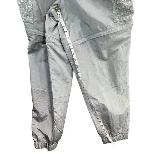 Free People  Chaparral Convertible Hike Jumpsuit M Gray Utility Relaxed Overalls - Image 10