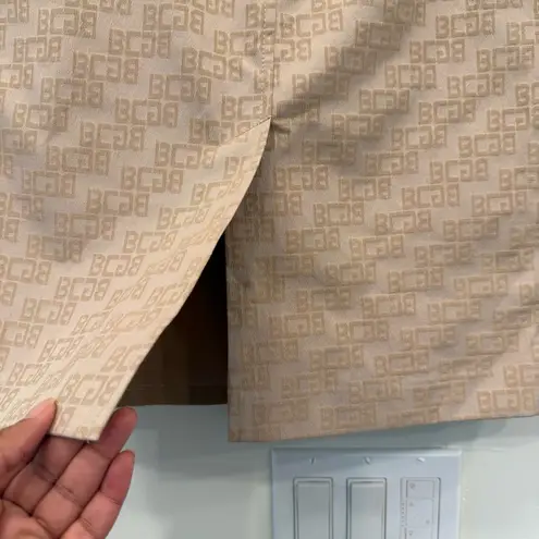 BCBG MaxAzria Logo Print Pencil Skirt Beige Size 0