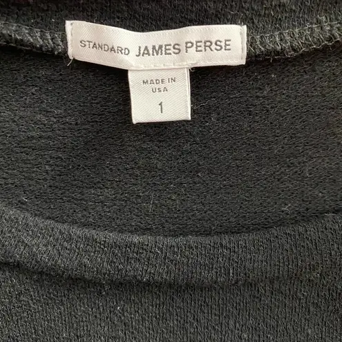 James Perse Recycle Crepe Jersey Flare Dress Black