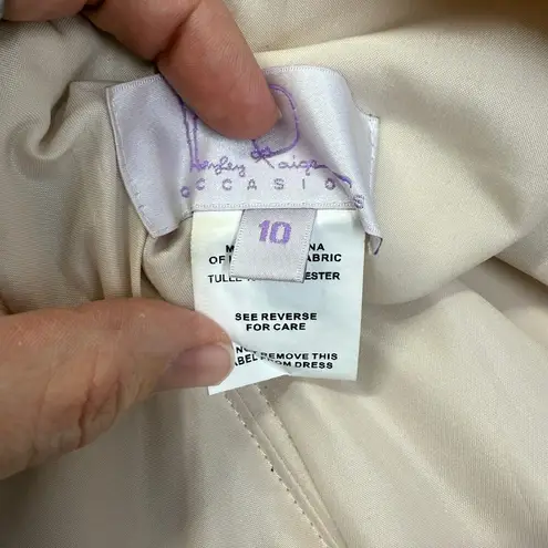 Hayley Paige Occasions Hayley Paige Dress Almond Blush Pink A-Line Gown Formal Dress Size 10 Silver