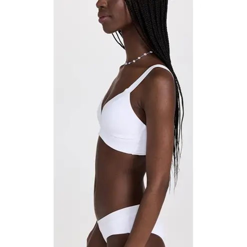 l*space L* Ribbed Vera Bikini Top in White XLarge New Womens Swimsuit