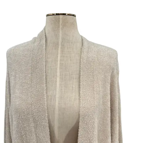 Barefoot Dreams CozyChic Lite Cardigan Ribbed Edge Cream Ivory Size Large