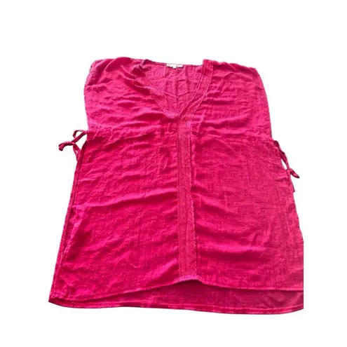 The Royal Standard Capri Open Side Drawstring Cover Up size S/M Pink Size M - Image 2