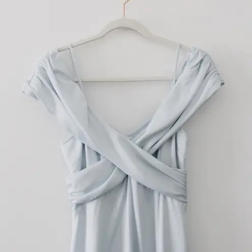 LPA / Revolve Shirred Cross Front Gown in Powder Blue