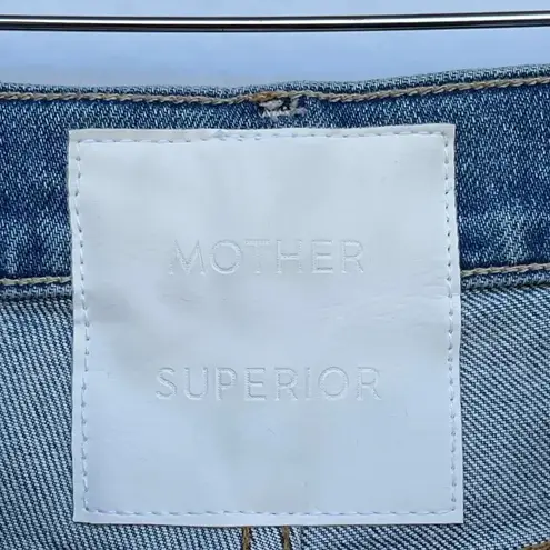 MOTHER SUPERIOR DENIM Insider crop step fray jeans in We Are Castaways blue 23