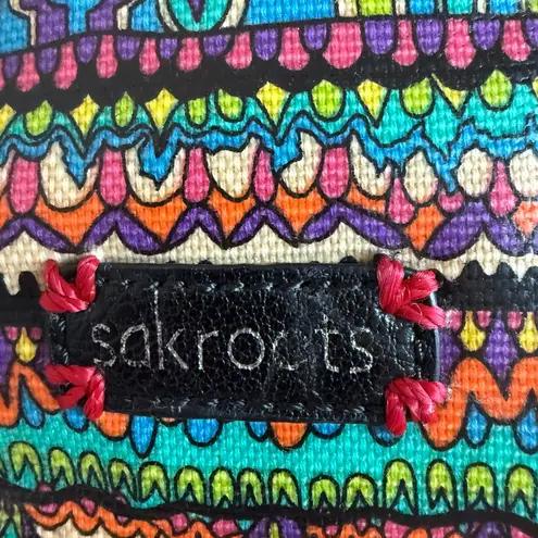 SAK ROOTS Multi Color Crossbody Peace Purse Bag Boho Hippie Aztec