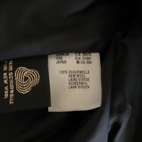 ESCADA Vintage Single Breasted Deep Navy 3 Button Blazer Size 34/XS Blue