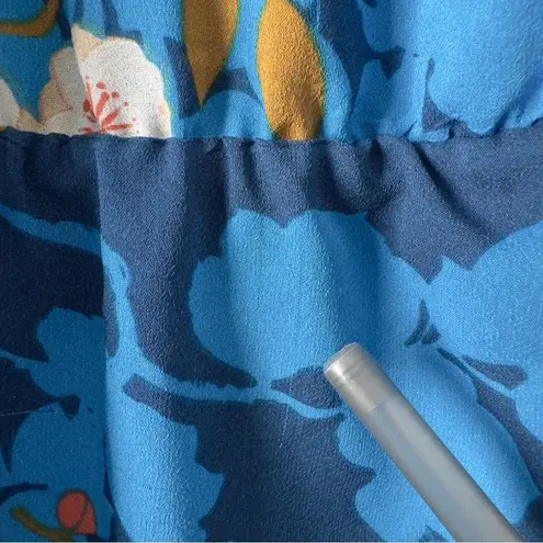 Maeve Anthropologie Sleeveless floral A-Line mini dress Racerback lined cut out