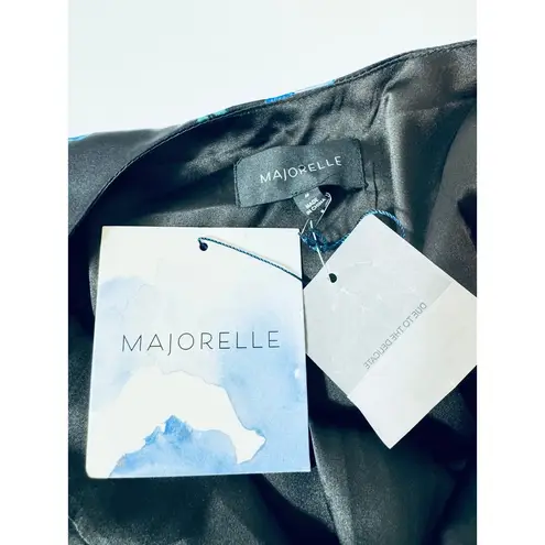 Majorelle Stellina Dress Floral Choker Neckline Backless Long Gown with Slit