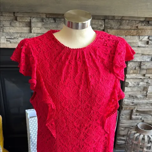 Julia Jordan Red Ruffled Mini Dress