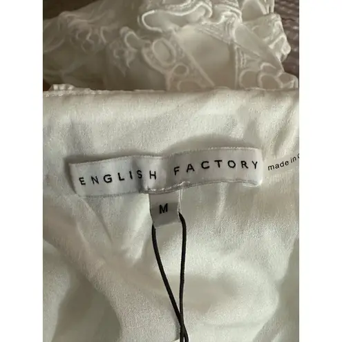 English Factory Sunset Color Block Tiered Maxi Dress Ruffle Sleeves Size M NWT