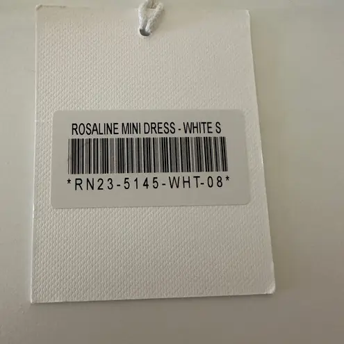RUNAWAY THE LABEL Rosaline Mini Dress in White White Small NWT