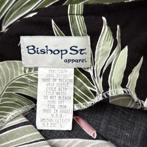 Bishop Street Tropical Floral Sleeveless Hawaiian Dress Size L