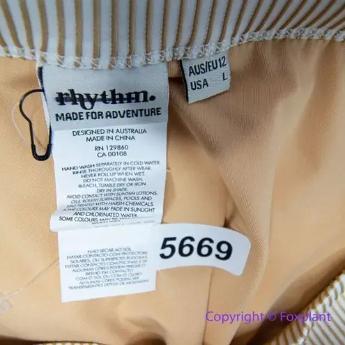 NEW Rhythm x Free People Noumea boy leg bikini bottom, size L Brown Size L