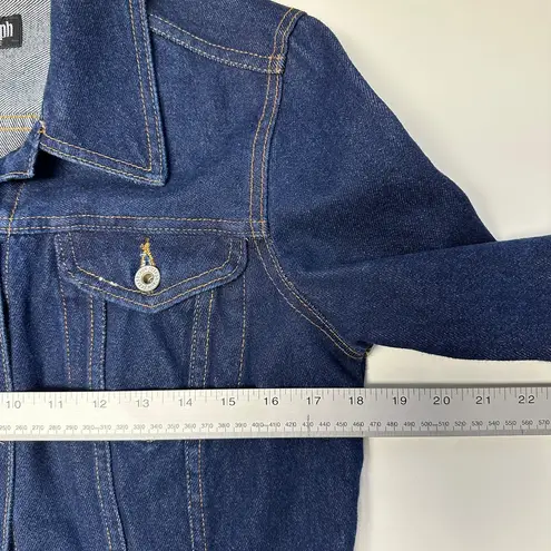 FOR JOSEPH Blue Denim Collard Jean Jacket, Size Petite Medium