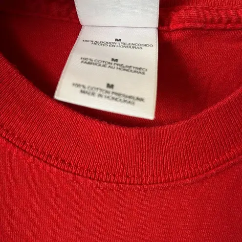 Vintage Y2K Washington DC T Shirt Red Medium M USA Flag Destination Embroidered