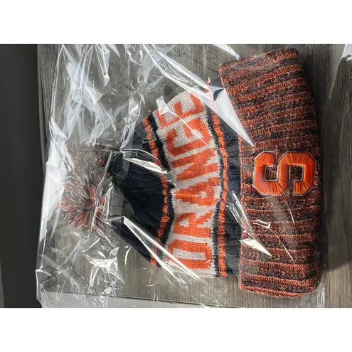 New Era Syracuse Orange Knit Pom Beanie Hat One Size Fits Most