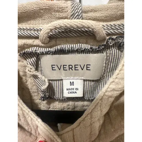 Evereve Tan Quilted Cotton Hooded Utility Jacket Medium boho Casual cotton