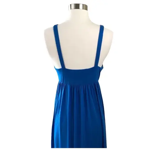 Susana Monaco Maxi Dress Blueberry Blue Sleeveless Empire Elastic Waist Sm NWT