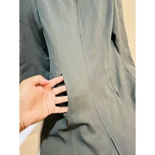 Taiga Paris Trench Coat Jacket Charcoal color size 12 Excellent condition.