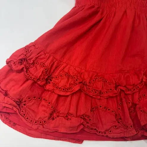 Karina Grimaldi Lucia Embellished Mini Dress in Cherry