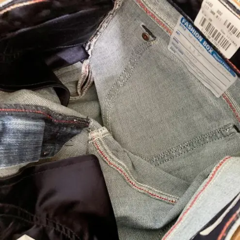 Replay women's size 28 belted tapered slit leg "KIMDON" Kim Kardashian jeans Blue